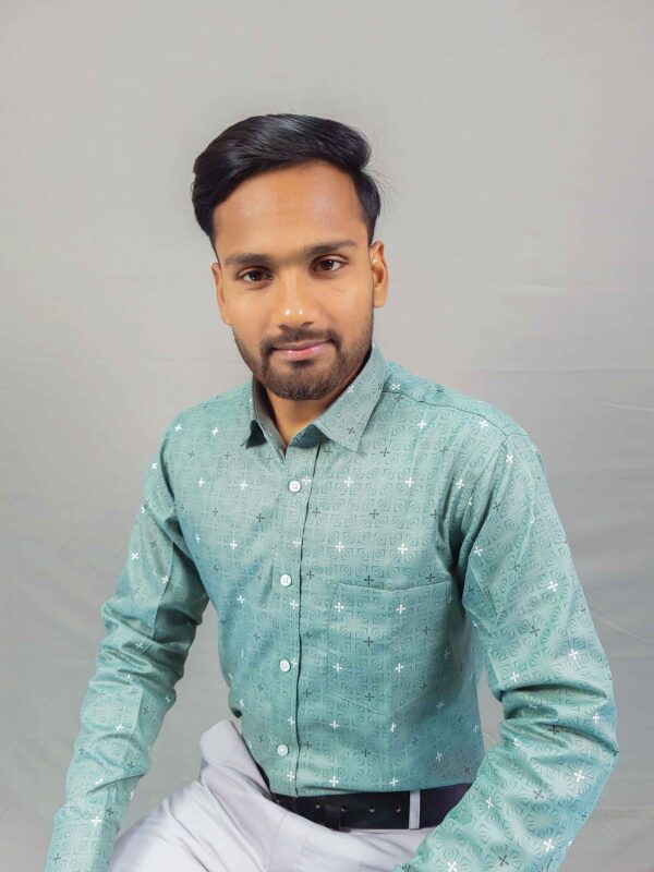 Men’s Lime Green Printed Shirt - Bold Casual Style