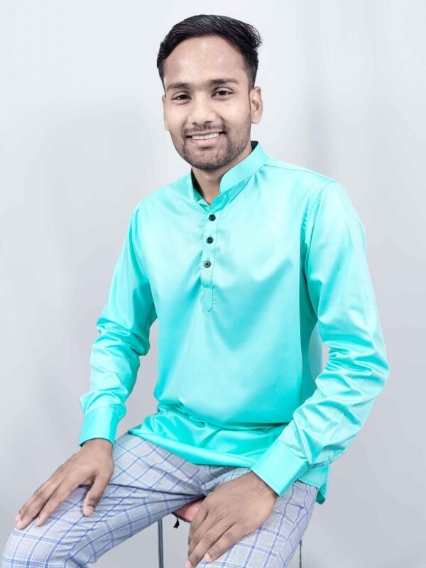 Men’s Solid Satin Kurta – Premium Shine & Comfort