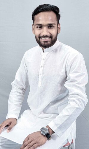 Classic White Textured Cotton Kurta